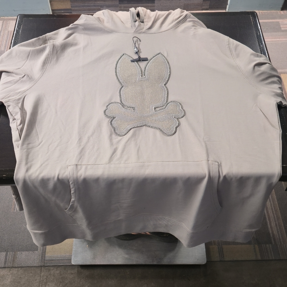 Psycho Bunny Walter Lightweight Hoodie Color Oyster, Size XXL